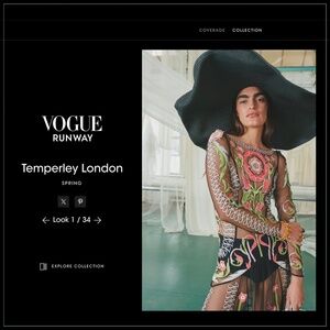 $4290 Temperley London ‘Alessia’ Embroidered Floral Runway Gown